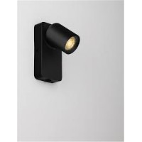 9011338 КОСМИНА ЅИДНА СВЕТИЛКА LED GU10 1x10W 230V IP20 ЦРНА НОВА ЛУЧЕ